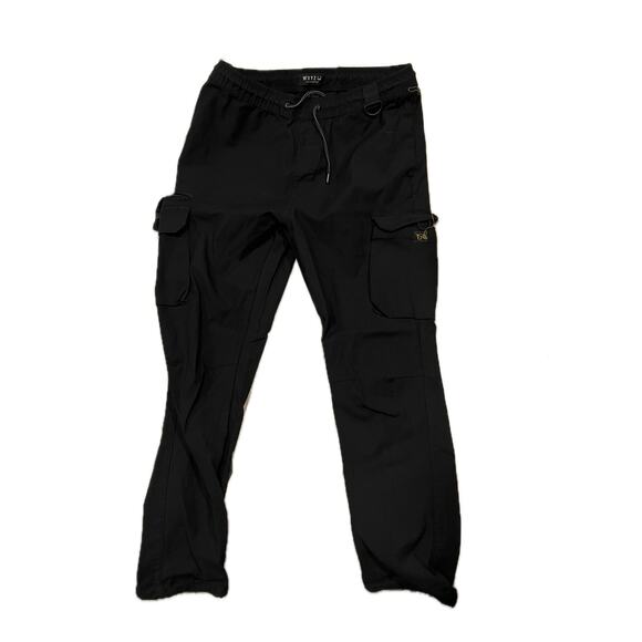 WXYZ Black Straight Ankle Cargo Joggers Mens XL 32x29 - Picture 1 of 5